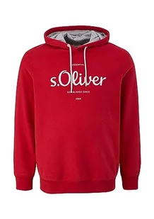 s.Oliver Bluza męska z nadrukiem logo, czerwony, 4XL - Bluzy męskie - miniaturka - grafika 1