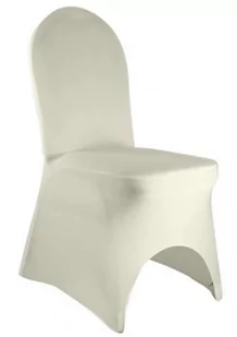 POKROWIEC na krzesło elastyczny KREMOWY ślub - Pokrowce na meble - miniaturka - grafika 1