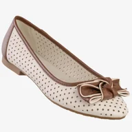 Baleriny - Baleriny Damskie Ekoskóra Buty Z Kokardą American Club Białe LC0-1130626 Biały 39 - miniaturka - grafika 1