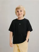 Bluzki dla niemowląt - Reserved - Bawełniany t-shirt - czarny - miniaturka - grafika 1