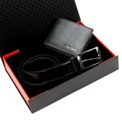 Paski - Pierre Cardin pasek do spodni i portfel męski zestaw skóra naturalna - miniaturka - grafika 1