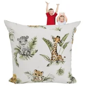 Pościel dla dzieci - Poszewka Dziecięca 40x40 Bawełniana JAŚ Afrykańskie Zwierzęta - miniaturka - grafika 1