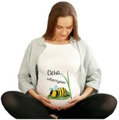 Gadżety dla niej i dla niego - Koszulka ciążowa Cicho... odpoczywam - miniaturka - grafika 1