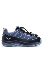 Buty trekkingowe dziecięce - Salewa Trekkingi Wildfire 2 Ptx K 64012 8767 Granatowy - miniaturka - grafika 1
