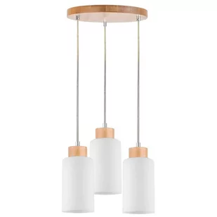 Spotlight Wisząca LAMPA loftowa BOSCO 1720560 szklana OPRAWA skandynawski ZWIS okrągłe tuby kaskada brzoza biała - Lampy sufitowe - miniaturka - grafika 1