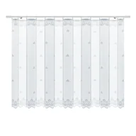 Firany - Firana żakardowa dekoracyjna Monix 160 x 300 cm biała na taśmie - miniaturka - grafika 1