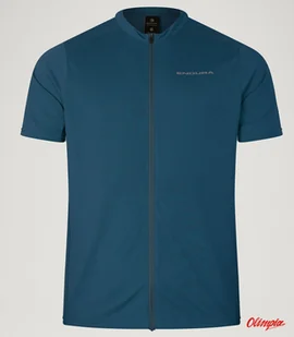 Koszulka rowerowa Endura Loop S/S Zipped Jersey BLU/BLU - Koszulki rowerowe - miniaturka - grafika 1