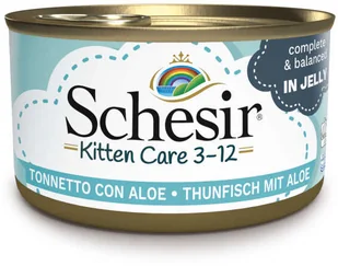 Schesir Kitten w galarecie - Tuńczyk z aloesem, 24 x 85 g - Mokra karma dla kotów - miniaturka - grafika 1