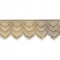 Dodatki do ciast w proszku - Koronka cukrowa na tort złota ozdoby na tort dekoracje urodzinowe koronki - miniaturka - grafika 1