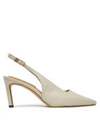 Sandały damskie - Tommy Hilfiger Sandały Squared Toe FW0FW08636 Beżowy - miniaturka - grafika 1
