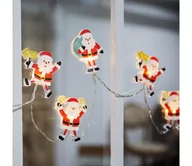 Oświetlenie świąteczne - Solight 1V251 - LED Bożonarodzeniowy łańcuch z przyssawkami 6xLED/2xAA 1,2m ciepła biel Mikołaj - miniaturka - grafika 1