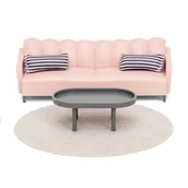 Domki dla lalek - Zestaw Podstawowy do Pokoju Dziennego do domku dla lalek Lundby - miniaturka - grafika 1