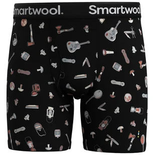 Męskie bokserki Smartwool M Merino Boxer Brief Boxed Rozmiar: XXL / Kolor: czarny/biały - Majtki męskie - miniaturka - grafika 1