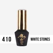 Lakiery hybrydowe - Molly Lac Lakier hybrydowy MollyLac Limited Edition White Stones 10 g Nr 410 - miniaturka - grafika 1