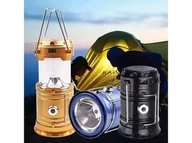 Latarki - Lampa Kempingowa Turystyczna Solarna Latarka Led - miniaturka - grafika 1