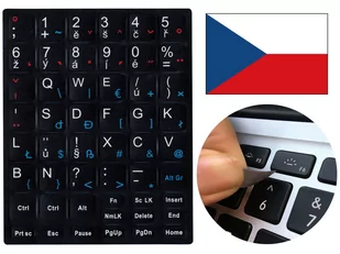 Naklejki Na Klawiaturę Laptopa Pc Czeski - Tuning komputera - akcesoria - miniaturka - grafika 1