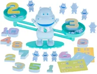Układanki dla dzieci - Waga szalkowa edukacyjna nauka liczenia hipopotam mini - miniaturka - grafika 1