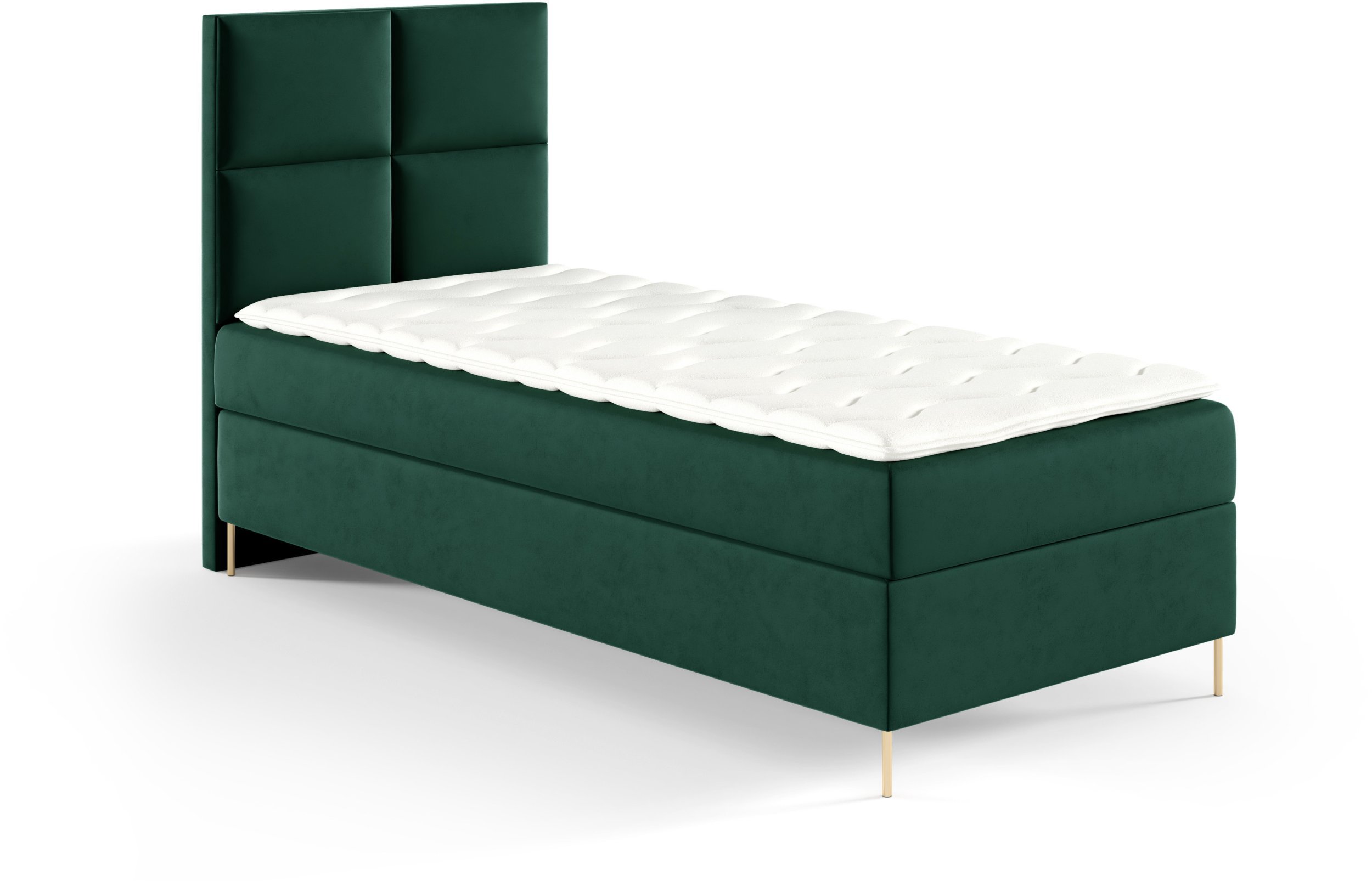 Łóżko kontynentalne Gobi Box 90x200 z nogami riviera 38