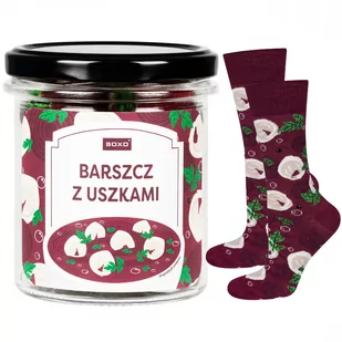 Skarpetki męskie kolorowe SOXO GOOD STUFF Barszcz z uszkami w słoiku śmieszne bawełniane - Skarpetki męskie - miniaturka - grafika 1
