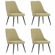 Krzesła - vidaXL Krzesła stołowe 4 szt. zielone tapicerowane tkaniną 3090153 - miniaturka - grafika 1