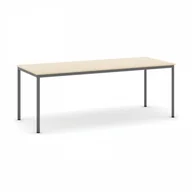 Stoły - B2B Partner Stół do jadalni 2000 x 800 mm, blat brzoza, nogi ciemnoszare 555708 - miniaturka - grafika 1