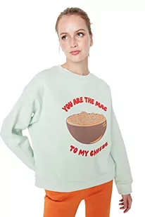 Trendyol Damska bluza TWOAW23SW00734/miętowa, L, Miętowy - Bluzy damskie - miniaturka - grafika 1