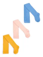 Rajstopy - Niebieskie RAJSTOPY bawełniane gładkie - miniaturka - grafika 1