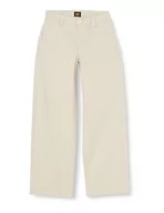 Spodnie damskie - Lee Damskie spodnie typu chinosy, proste, beżowy, 25W / 31L - miniaturka - grafika 1