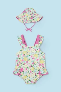 Stroje kąpielowe dla dziewczynek - Mayoral Newborn jednoczęściowy strój kąpielowy niemowlęcy kolor różowy - grafika 1