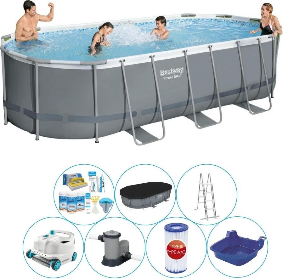 Basen Super Deal - Bestway Power Steel Oval 548x274x122 cm