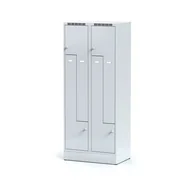 Szafki BHP - Alfa 3 Szafka ubraniowa Z na cokole, drzwi szare, zamek obrotowy 1261643 - miniaturka - grafika 1