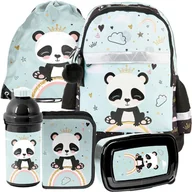 Zestawy szkolne - ZESTAW Szkolny Plecak Paso Miś Panda Koala Tęcza 5 elementów - miniaturka - grafika 1
