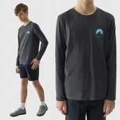 Bluzki damskie - LONGSLEEVE CHŁOPIĘCY 4F BLUZKA DZIECIĘCA BAWEŁNIANA JUNIOR SS24 - miniaturka - grafika 1