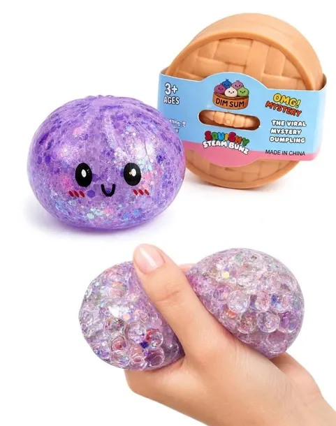 Pieróg Squish Zabawka Dla Dzieci Antystresowa Sensoryczna Brokat 6cm