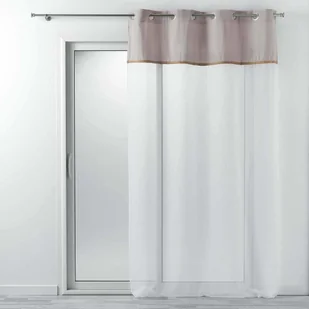 Douceur d'intérieur Firana gotowa KELONIA 140 x 240 cm biała z dodatkiem taupe 1626380 - Firany - miniaturka - grafika 1