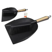 Miotły, szufle, mopy - Zmiotka z szufelką Bamboo 22,8 x 33 cm czarny - miniaturka - grafika 1