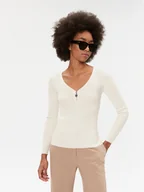 Bluzki damskie - Morgan Bluzka 232-MBANZA Écru Slim Fit - miniaturka - grafika 1