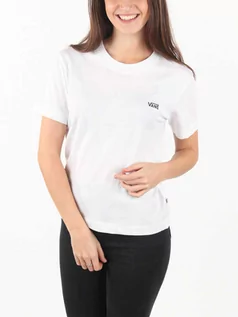 Koszulki dla dziewczynek - Vans JUNIOR white t-shirt damski - M - grafika 1
