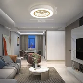 Wentylatory sufitowe - Wentylator sufitowy LED z oświetleniem Nowoczesny salon Sypialnia Restauracja - miniaturka - grafika 1