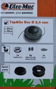 GŁOWICA DO KOS ŻYŁKOWA OLEO-MAC TAP&GO 130mm x 2.4mm EFCO M10x1,25 M8x1,25 61459100 - Akcesoria do kos i kosiarek - miniaturka - grafika 5