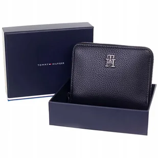 Tommy hilfiger portfel damski th emblem med za czarny - Portfele - miniaturka - grafika 1