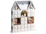 Ozdoby bożonarodzeniowe - Dekoracja świąteczna LED FEMUND Kalendarz adwentowy 40 cm Biały - miniaturka - grafika 1