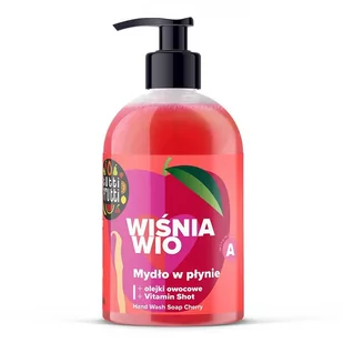 Tutti Frutti TUTTI FRUTTI Wiśnia i Porzeczka Mydło w płynie z olejkami owocowymi i witaminą A 500ml TFR0067A - Kremy i maski do rąk - miniaturka - grafika 1