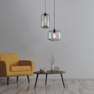 Lampy sufitowe - Zambelis Żyrandol 14101 ze szkła, szary dym, Ø 19 cm - miniaturka - grafika 1