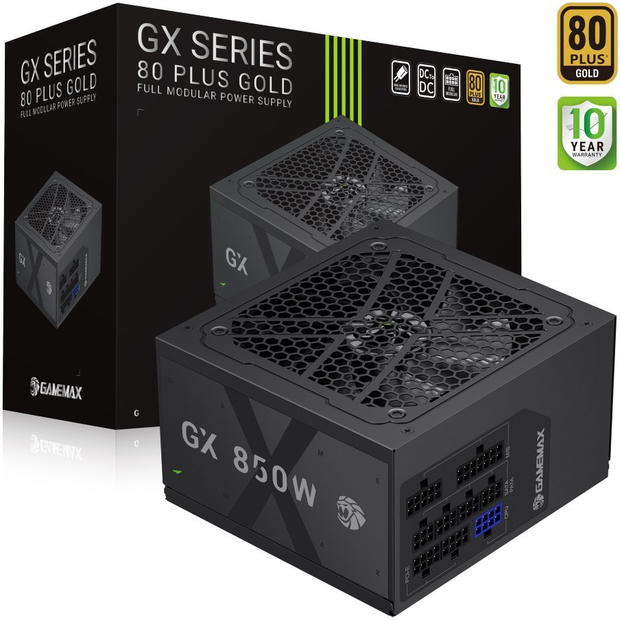 GameMax Power Supply, 80 PLUS, Gold GX 850GF 850 W