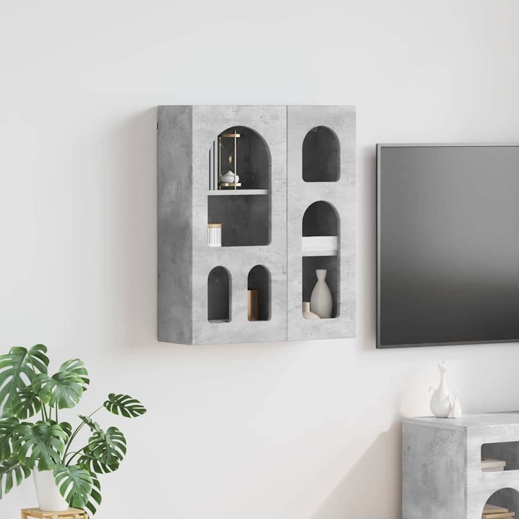 vidaXL Szafka wisząca z półką Betonowy szary 59 x 20 x 71,5 cm