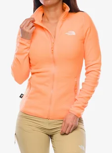 Bluza polarowa damska The North Face 100 Glacier FZ - bright cantaloupe - Bluzy sportowe damskie - miniaturka - grafika 1