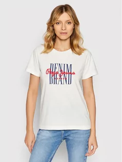 Koszulki i topy damskie - Pepe Jeans T-Shirt Camille PL505147 Biały Regular Fit - grafika 1