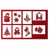 Ozdoby bożonarodzeniowe - Szablony do sztucznego śniegu duże mix - miniaturka - grafika 1