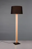 Lampy stojące - Rahul lampa podłogowa 1xE27+1xLED/10W czarna/jasne drewno 447610232 - miniaturka - grafika 1